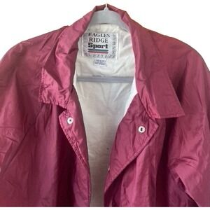 Vintage Eagle's Ridge Sport Jacket Adult XL 1990s Windbreaker Maroon‎ Nylon